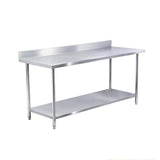 stainless steel Worktable with Backsplash